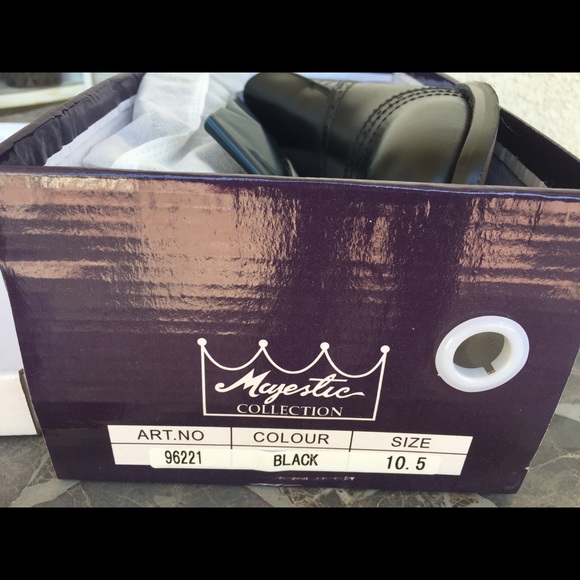 NWT Mens formal slip on leather lining black dress shoes #96221 - Picture 9 of 11